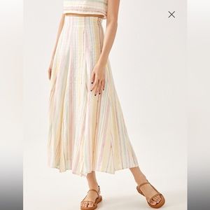Khloe Textured Striped Maxi Skirt